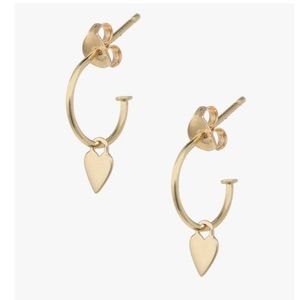 cupcakes and cashmere | Somerset 14k Gold Heart Hoops